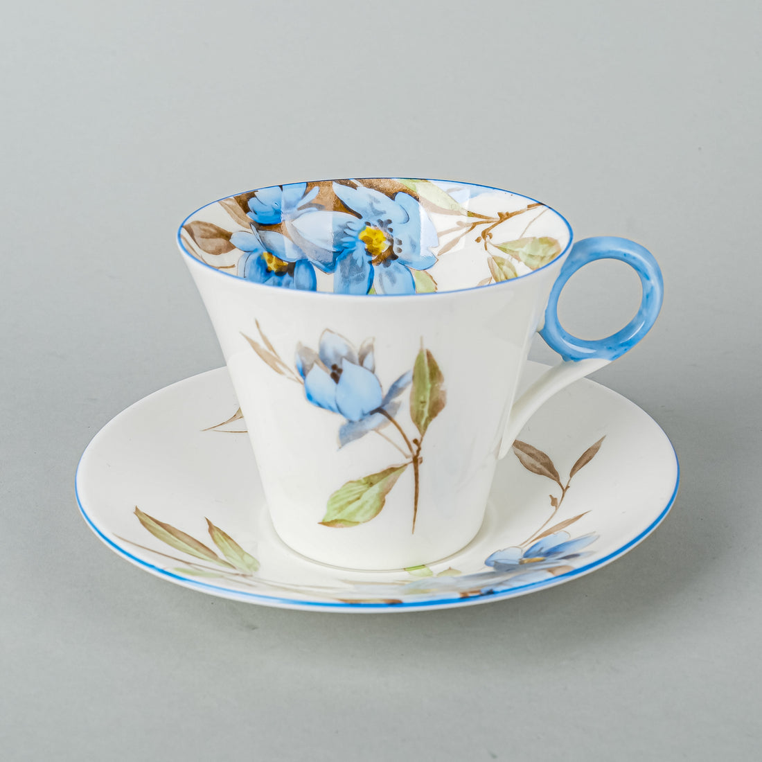 SHELLEY Syringa Blue W12025 Coffee Set 5 Pieces - Regent Shape