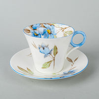 SHELLEY Syringa Blue W12025 Coffee Set 5 Pieces - Regent Shape