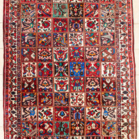 Hand Knotted Wool Bakhtiari Garden Tile Rug