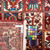 Hand Knotted Wool Bakhtiari Garden Tile Rug