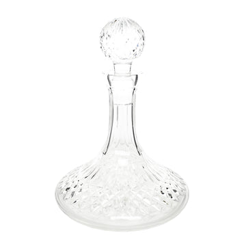 WATERFORD Lismore Ships Decanter & Ball Stopper