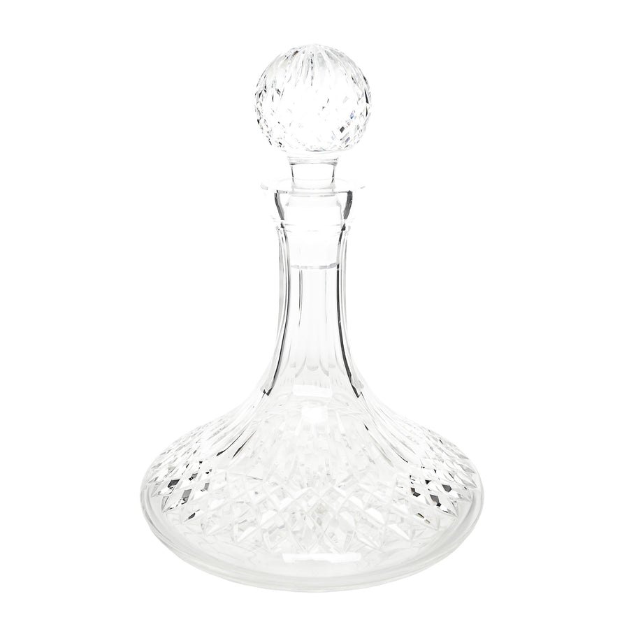 WATERFORD Lismore Ships Decanter & Ball Stopper