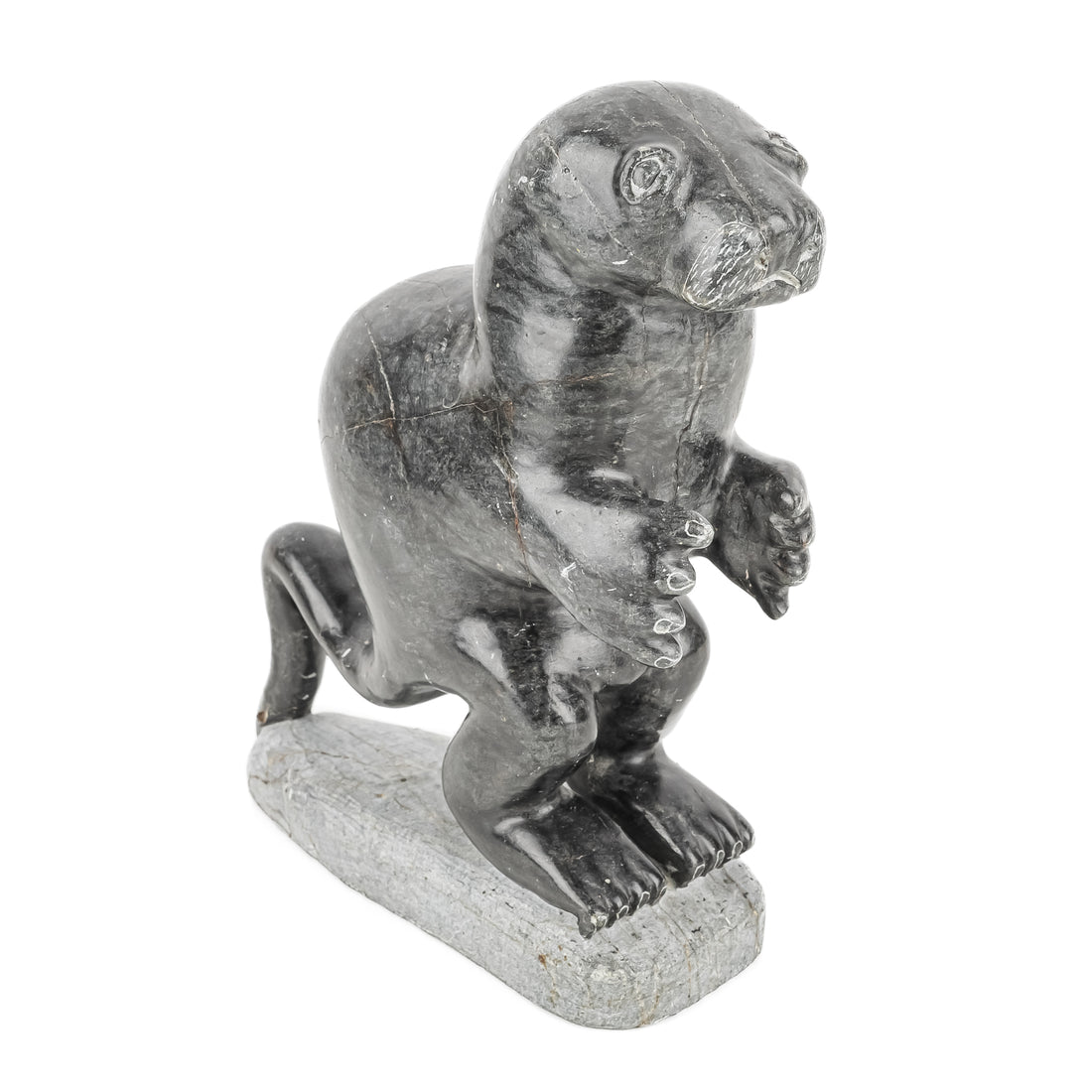 Kanayook Soapstone Carving - Standing Otter