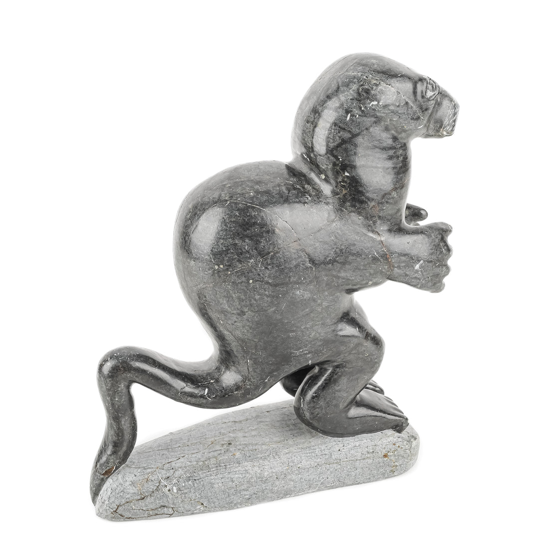 Kanayook Soapstone Carving - Standing Otter