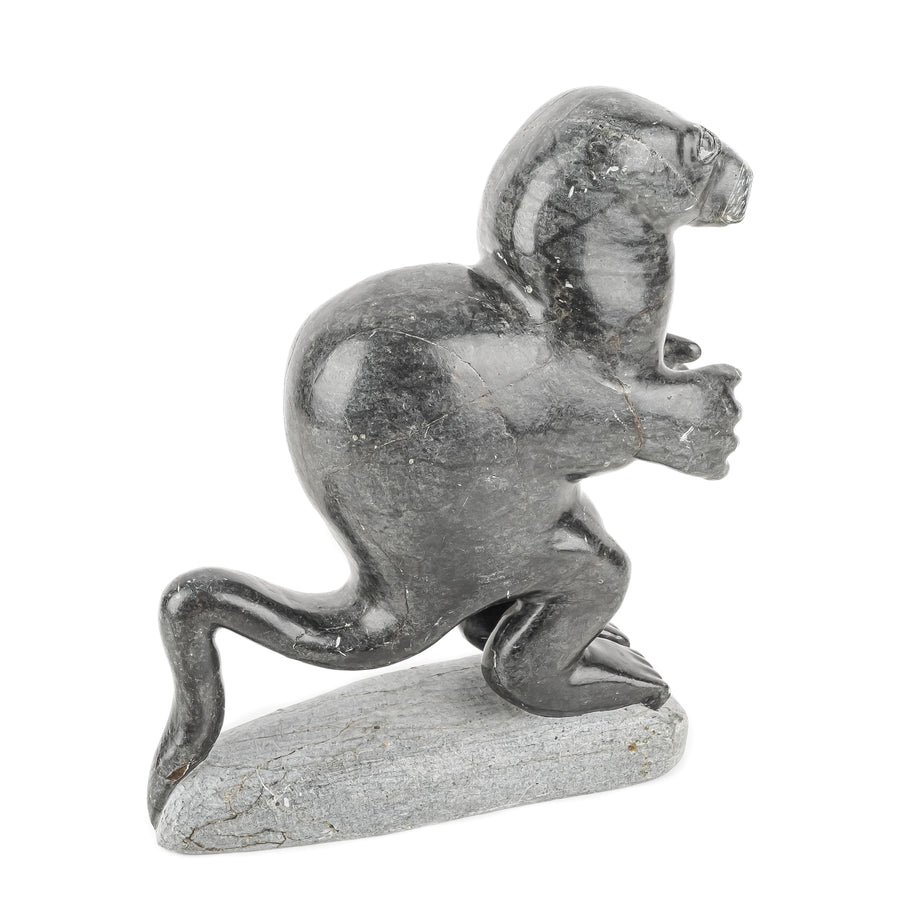 Kanayook Soapstone Carving - Standing Otter