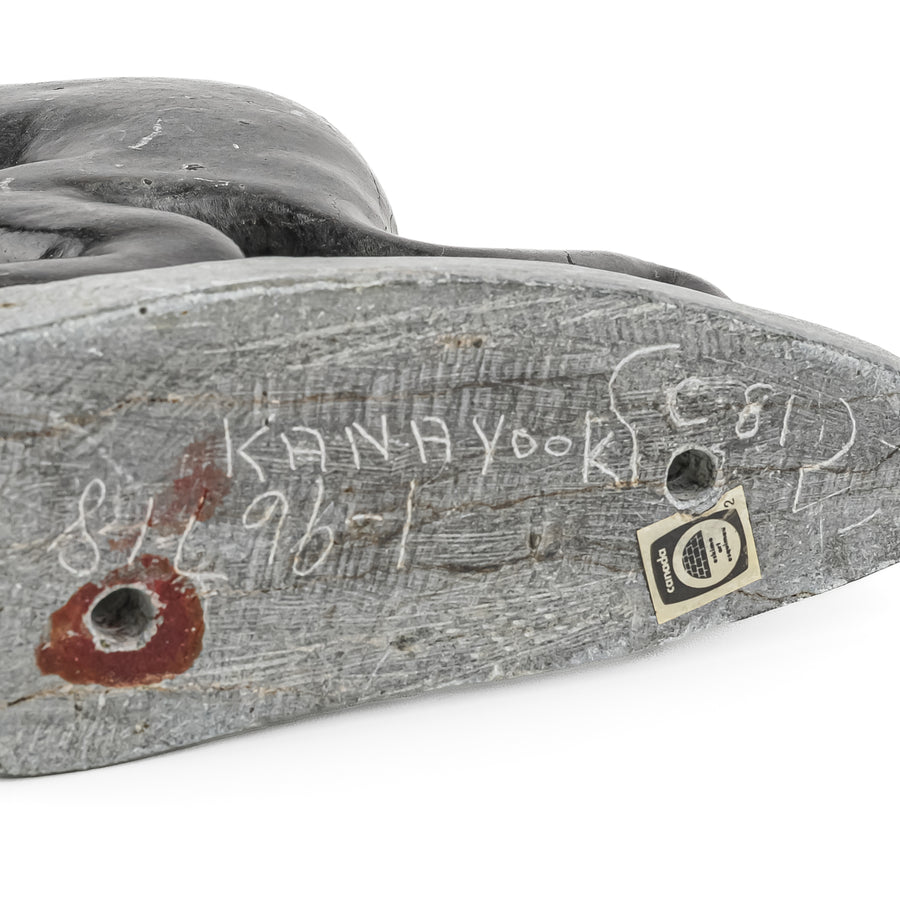 Kanayook Soapstone Carving - Standing Otter