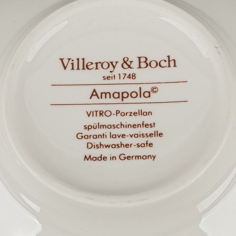 VILLEROY & BOCH Amapola Cream Soup & Saucers Set Of 4 - 8 Pieces
