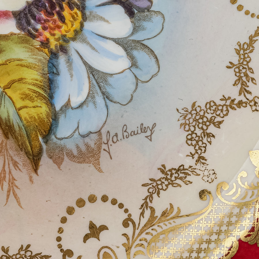 AYNSLEY JA Bailey Cabbage Rose 4953 Cabinet Plate