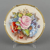 AYNSLEY JA Bailey Cabbage Rose Cabinet Plate