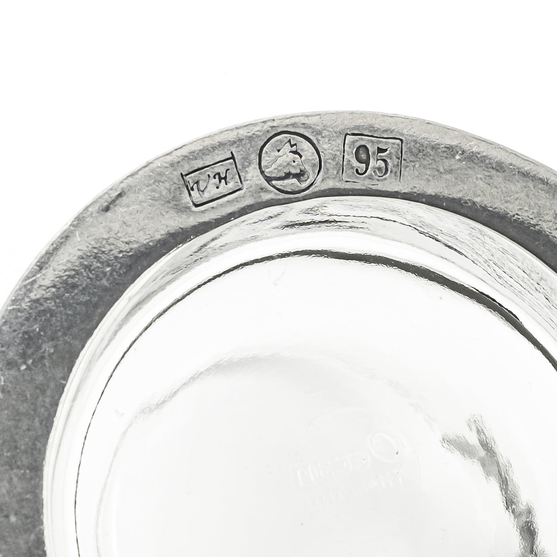 VAGABOND HOUSE Stag Pewter & Glass Mugs Set Of 2