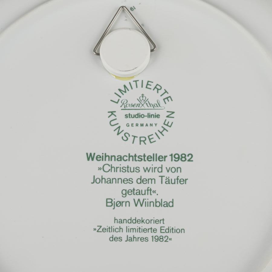 ROSENTHAL Bjorn Wiinblad Baptism of Jesus Wall Plate