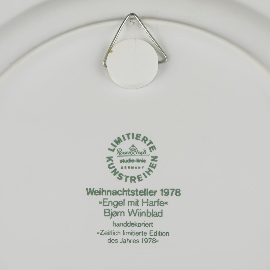 ROSENTHAL Bjorn Wiinblad Angel Playing Harp Wall Plate