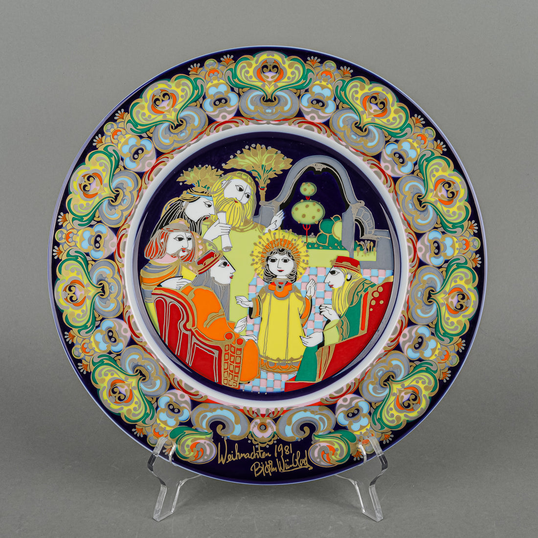 ROSENTHAL Bjorn Wiinblad Jesus in Temple Wall Plate