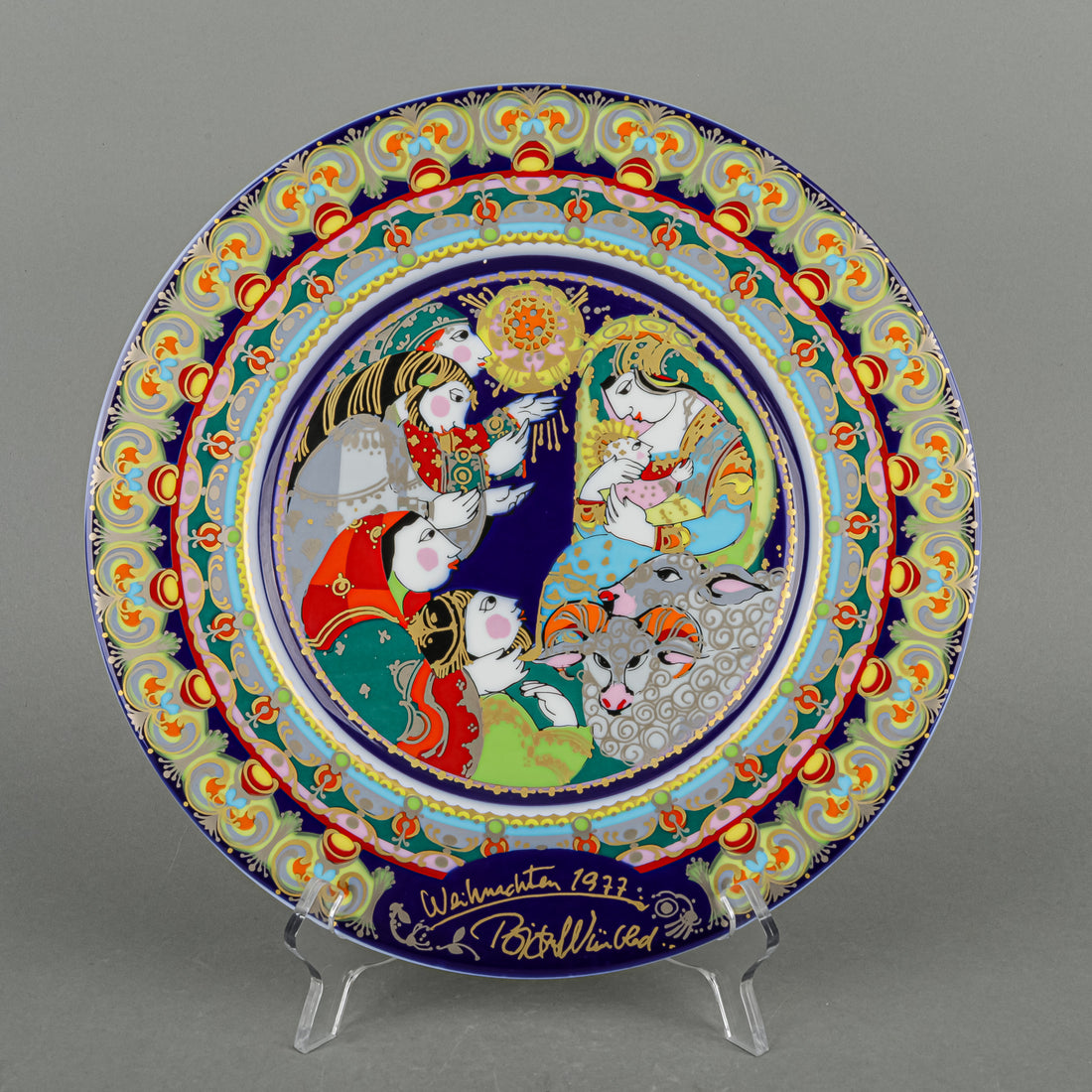 ROSENTHAL Bjorn Wiinblad Adoration Wall Plate 11.5"