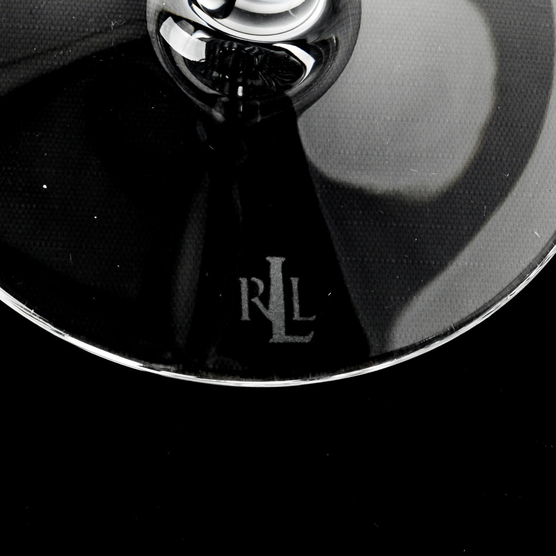 RALPH LAUREN Navigator Platinum Crystal Champagne Flutes Set Of 2