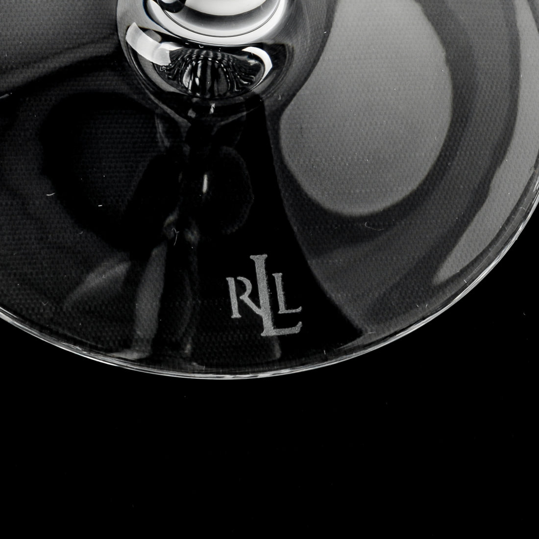 RALPH LAUREN Navigator Platinum Crystal Wine Glasses Set Of 2