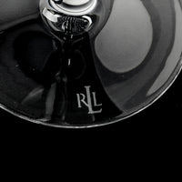 RALPH LAUREN Navigator Platinum Crystal Wine Glasses Set Of 2