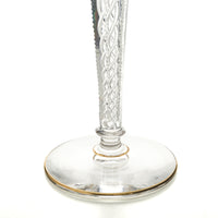 St Louis Style Air Twist Stem Hock Wine Glasses Green Set Of 2