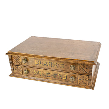 Vintage Oak Clarks Mile End Spool Cabinet