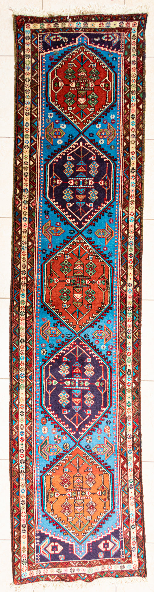 Hand Knotted Wool Ardabil Persian Runner