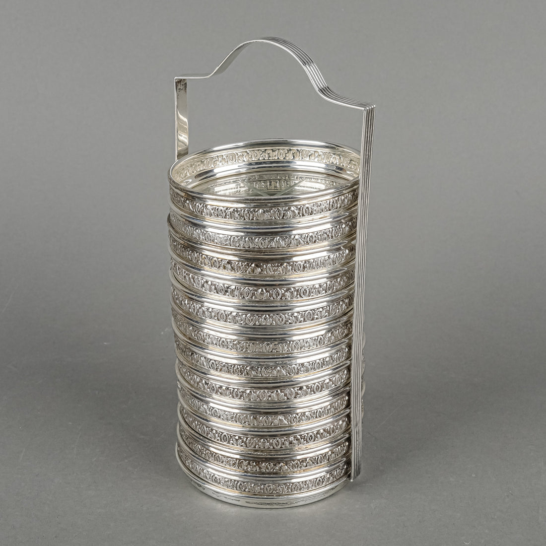 BIRKS Sterling And Cut Crystal Coasters And Stand 13 Pieces