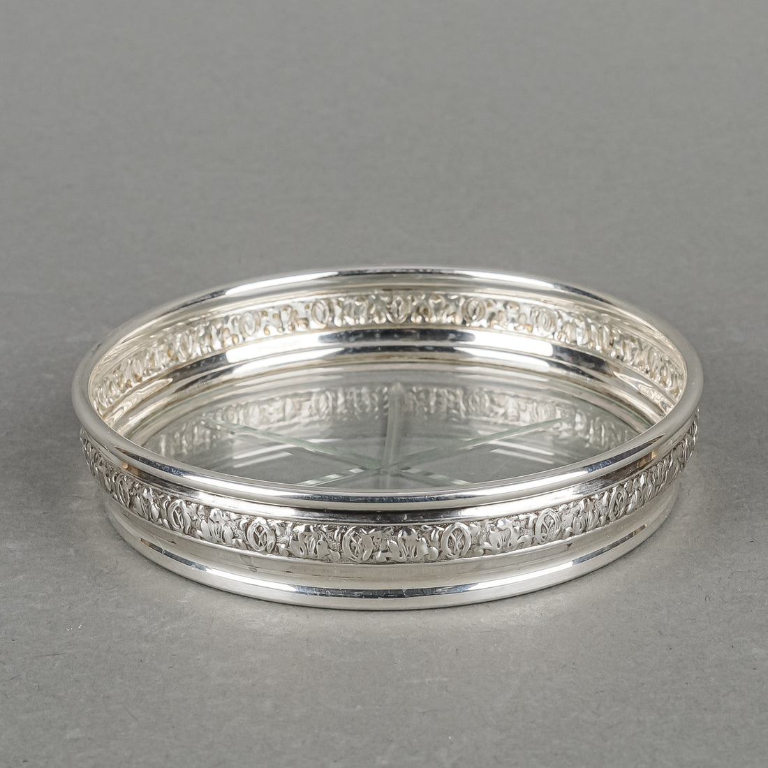 BIRKS Sterling And Cut Crystal Coasters And Stand 13 Pieces