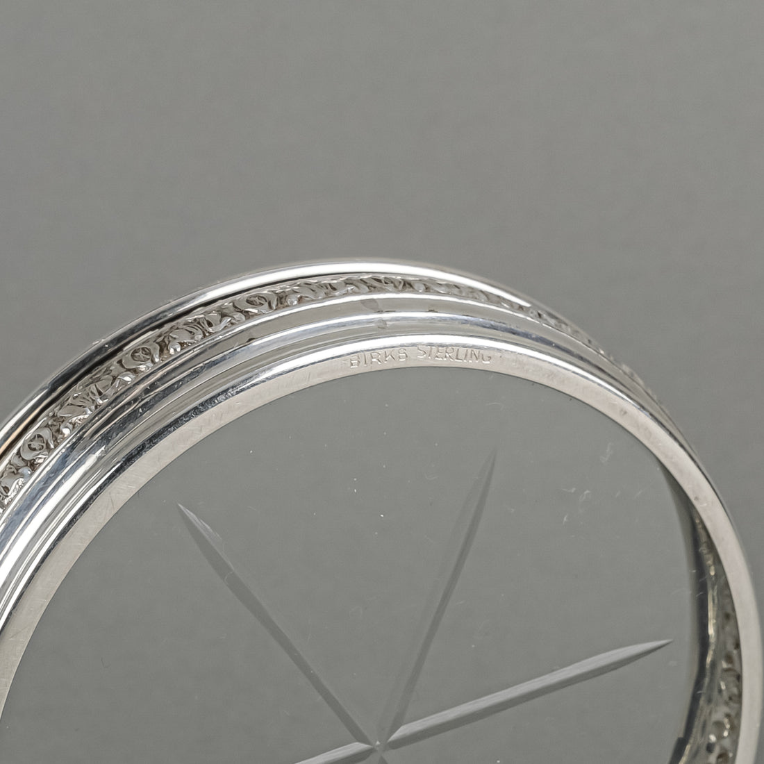 BIRKS Sterling And Cut Crystal Coasters And Stand 13 Pieces