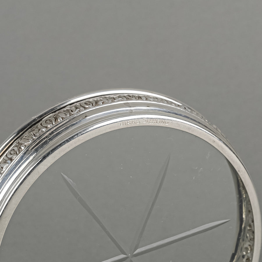 BIRKS Sterling And Cut Crystal Coasters And Stand 13 Pieces