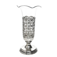 COWELL & HUBBARD CO Sterling Base Glass Ruffle Vase
