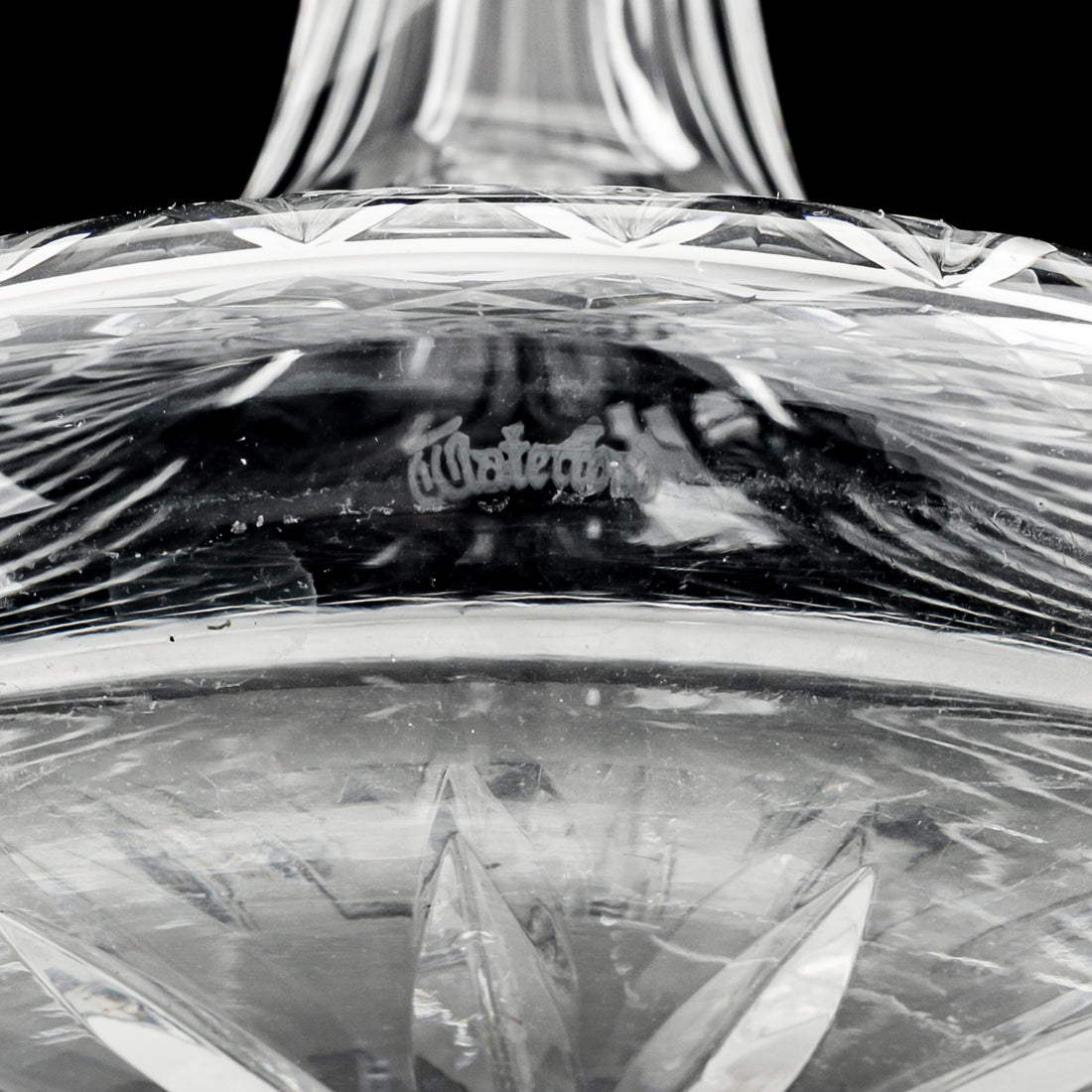 WATERFORD Lismore Ships Decanter & Ball Stopper