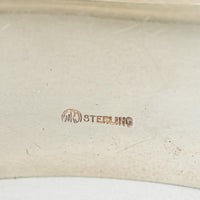 Sterling Silver Chased Hollow Rounded Bangle Bracelet