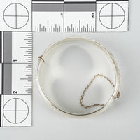 Sterling Silver Chased Hollow Rounded Bangle Bracelet