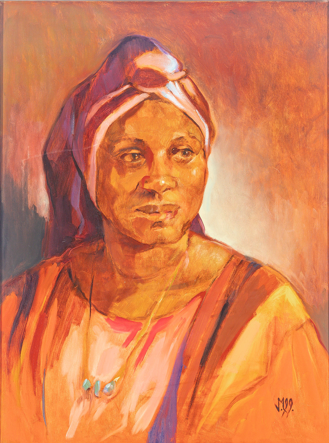Unknown Artist - Portrait of Woman - Acrylic on Canvas