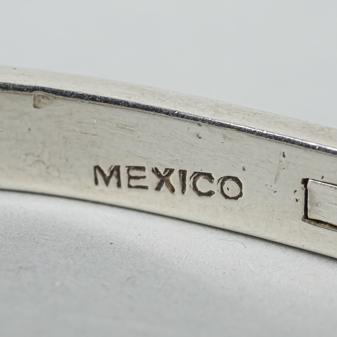 Sterling Silver And Brass Belt-Style Hinged Bangle