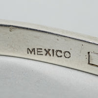 Sterling Silver And Brass Belt-Style Hinged Bangle