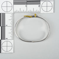Sterling Silver And Brass Belt-Style Hinged Bangle