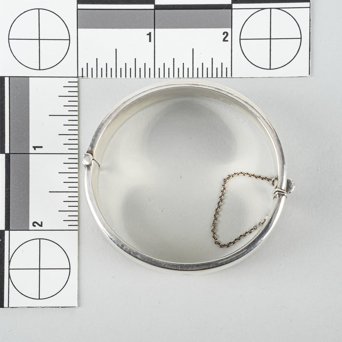 BIRKS Sterling Silver Chased Hollow Squared Bangle Bracelet