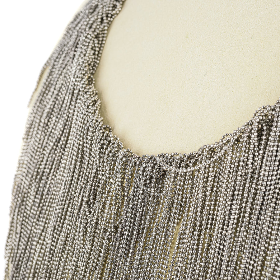 FABIANA FILIPPI Silver Tone Fringe Necklace