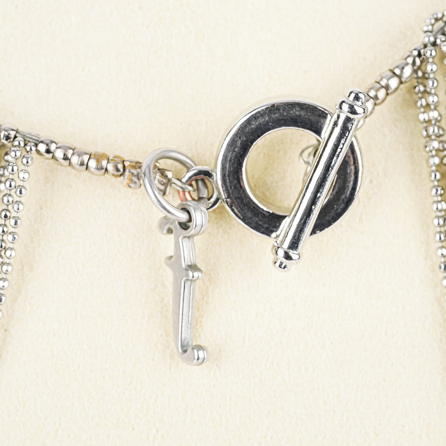 FABIANA FILIPPI Silver Tone Fringe Necklace