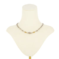 SLANE & SLANE Sterling Two Tone Double Strand Toggle Necklace