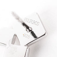 BIRKS Sterling Rock And Pearl Cluster Drop Earrings