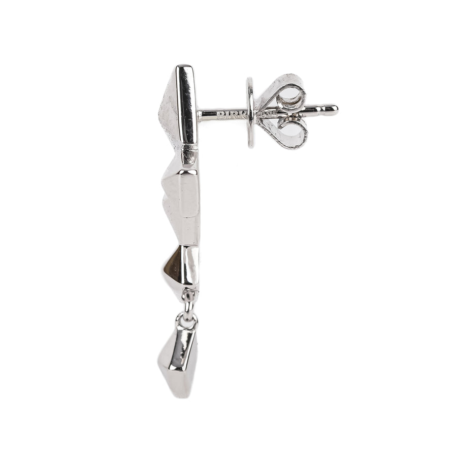 BIRKS Sterling Rock And Pearl Cluster Drop Earrings