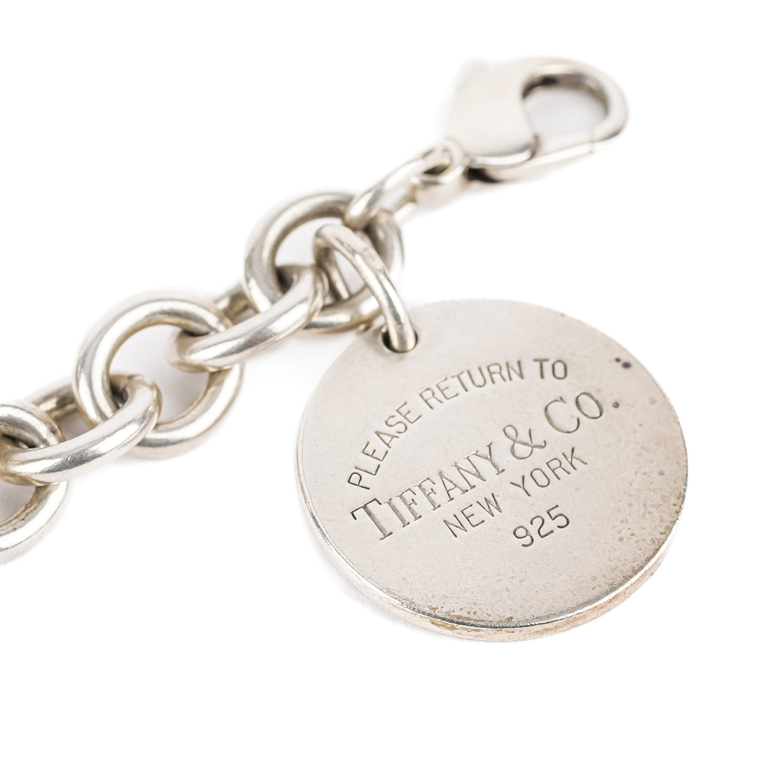 TIFFANY & CO Sterling Silver Return to Tiffany Round Tag Bracelet