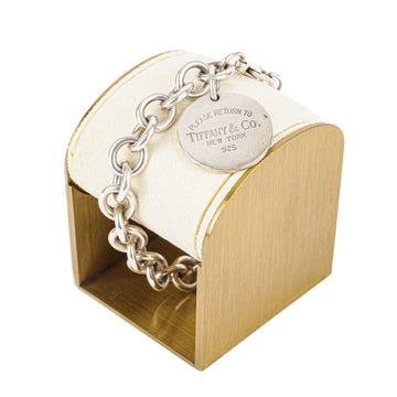 TIFFANY & CO Sterling Silver Return to Tiffany Round Tag Bracelet