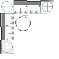 14K White Gold Hoop Earrings 3mm
