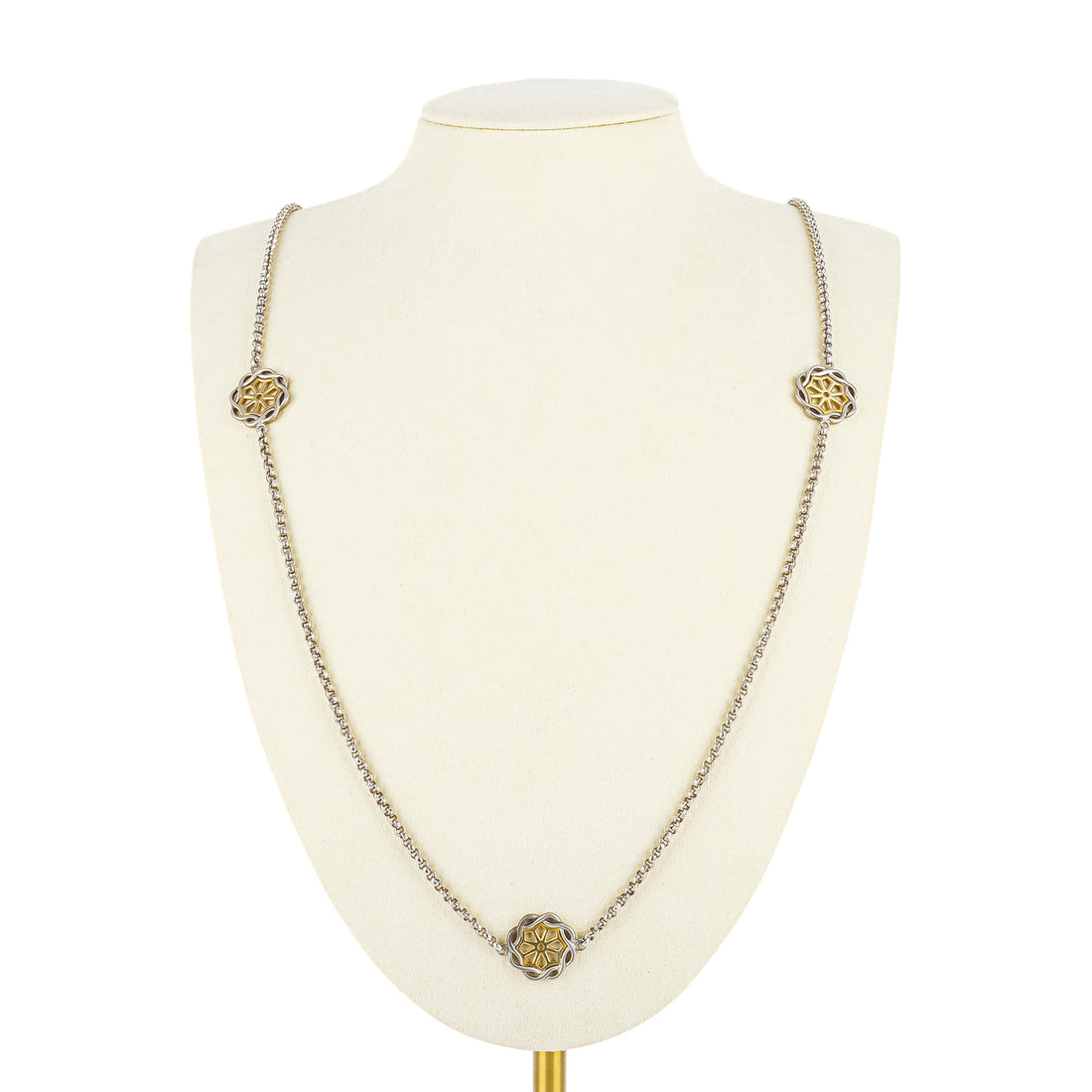 SLANE & SLANE Sterling Two Tone Toggle Necklace