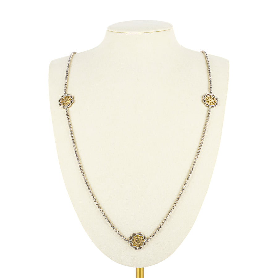 SLANE & SLANE Sterling Two Tone Toggle Necklace
