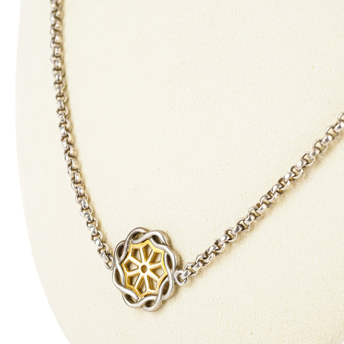 SLANE & SLANE Sterling Two Tone Toggle Necklace
