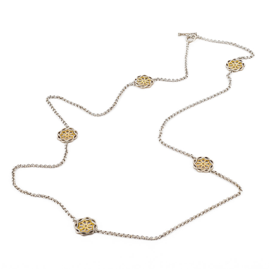 SLANE & SLANE Sterling Two Tone Toggle Necklace