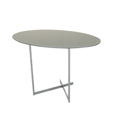 CATTELAN ITALIA Grey Glass And Steel End Table